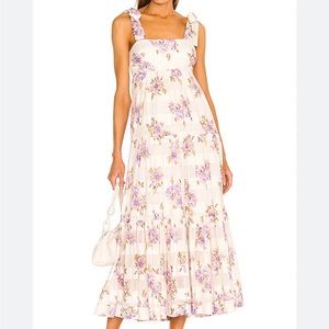 Zimmerman Rosa Striped Picnic Dress in Lilac Rose